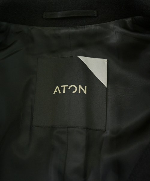 ATON（エイトン）チェスターコート 黒 サイズ:4(XL位) メンズ/2200693209010