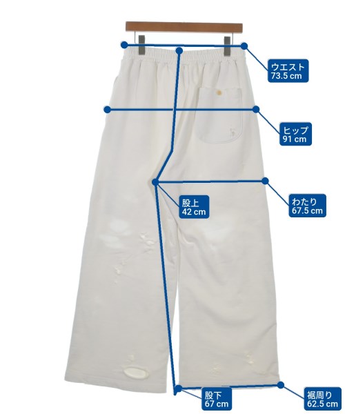 doublet（ダブレット）スウェットパンツ 白 サイズ:M メンズ/2200640701185