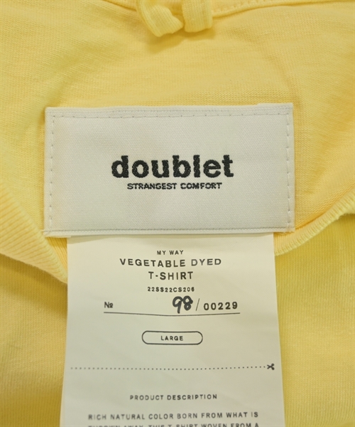 doublet（ダブレット）Tシャツ・カットソー 黄 サイズ:L メンズ/2200627150241