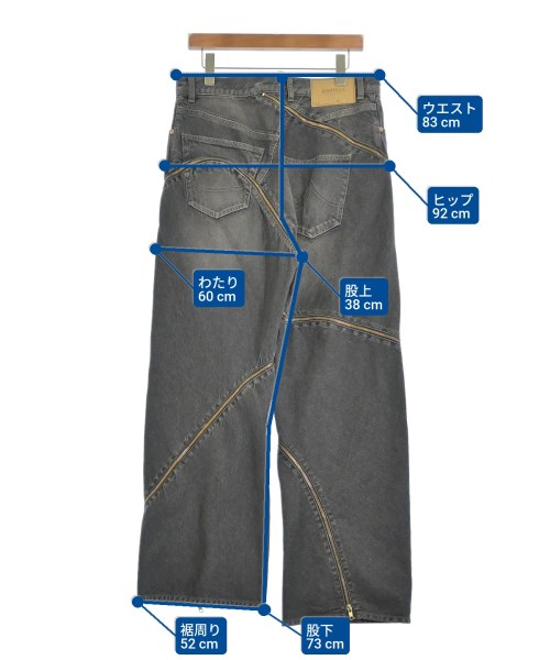 doublet（ダブレット）デニムパンツ 黒 サイズ:M メンズ/2200681097131