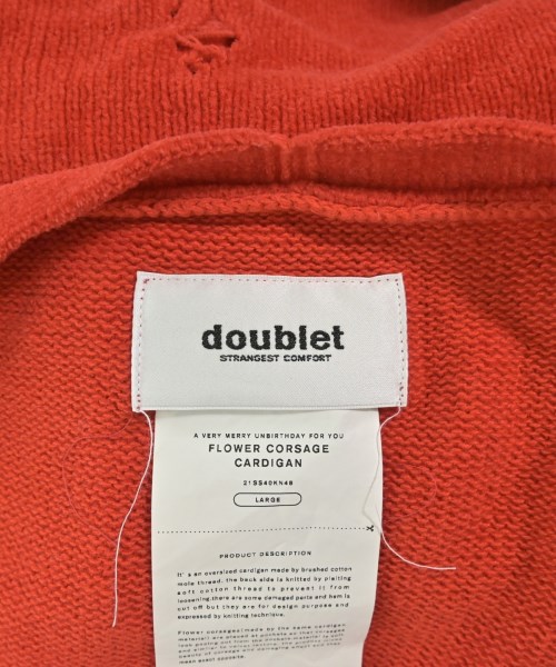 doublet（ダブレット）カーディガン 赤 サイズ:L メンズ/2200695531324