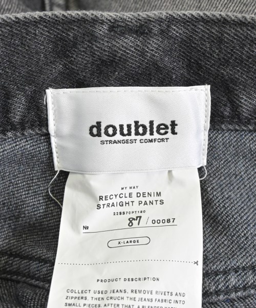 doublet（ダブレット）デニムパンツ 黒 サイズ:XL メンズ/2200699547017