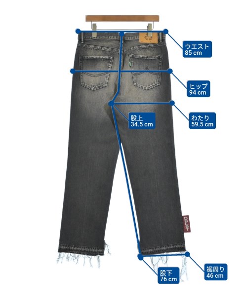 doublet（ダブレット）デニムパンツ 黒 サイズ:XL メンズ/2200699547017