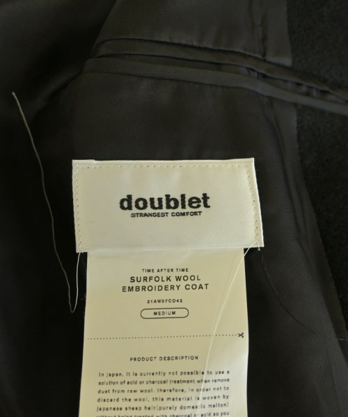 doublet（ダブレット）チェスターコート 黒 サイズ:M メンズ/2200710714176