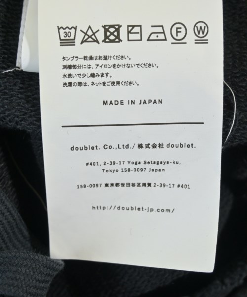 doublet（ダブレット）パーカー 黒 サイズ:XL メンズ/2200710714435