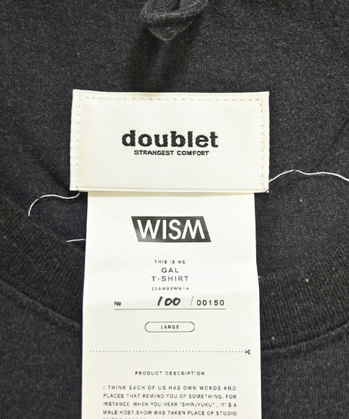 doublet（ダブレット）Tシャツ・カットソー 黒 サイズ:L メンズ/2200705755047