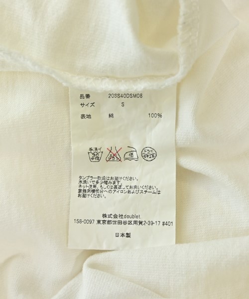 doublet（ダブレット）Tシャツ・カットソー 白 サイズ:S メンズ/2200727035424