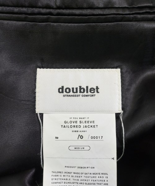 doublet（ダブレット）テーラードジャケット 黒 サイズ:M メンズ/2200721062013