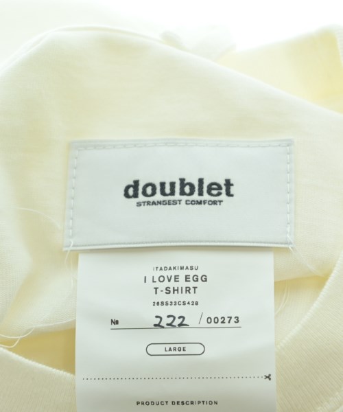 doublet（ダブレット）Tシャツ・カットソー 白 サイズ:L メンズ/2200683302066