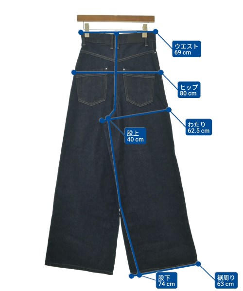 juha（ユハ）デニムパンツ 紺 サイズ:2(M位) レディース/2200625893096