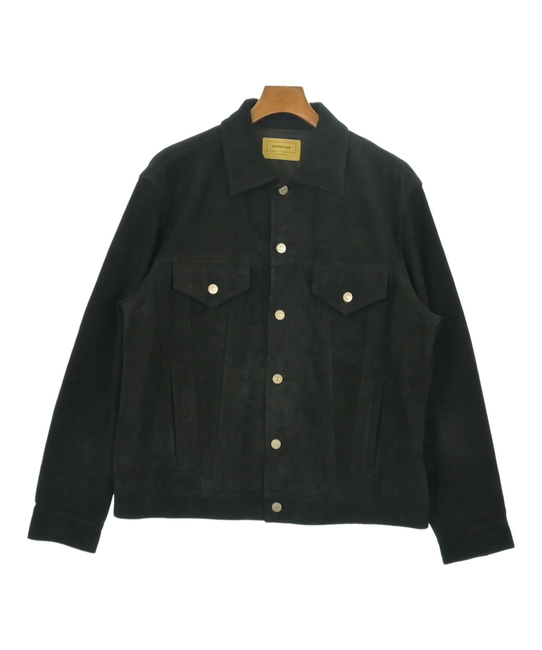 seven by seven 襟レザー カバーオール seven by seven 襟レザー カバーオール