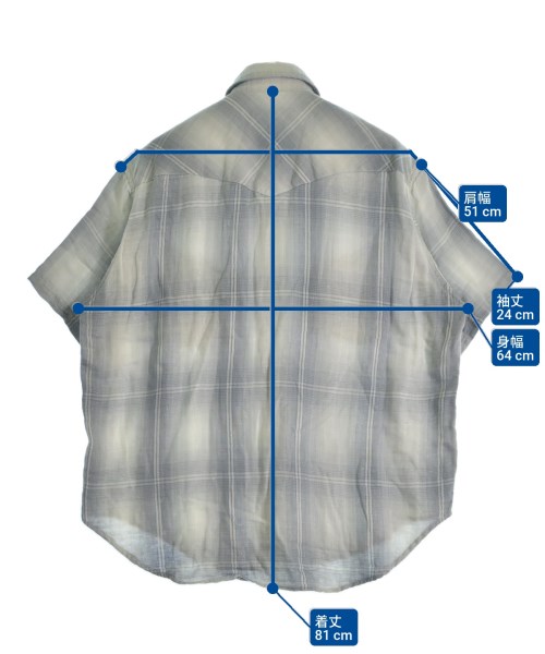 SEVEN BY SEVEN（セブンバイセブン）カジュアルシャツ グレー サイズ:M メンズ/2200663357154