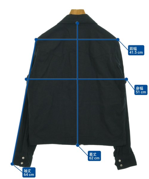 The Letters（ザ　レターズ）カジュアルシャツ 黒 サイズ:S メンズ/2200643687042