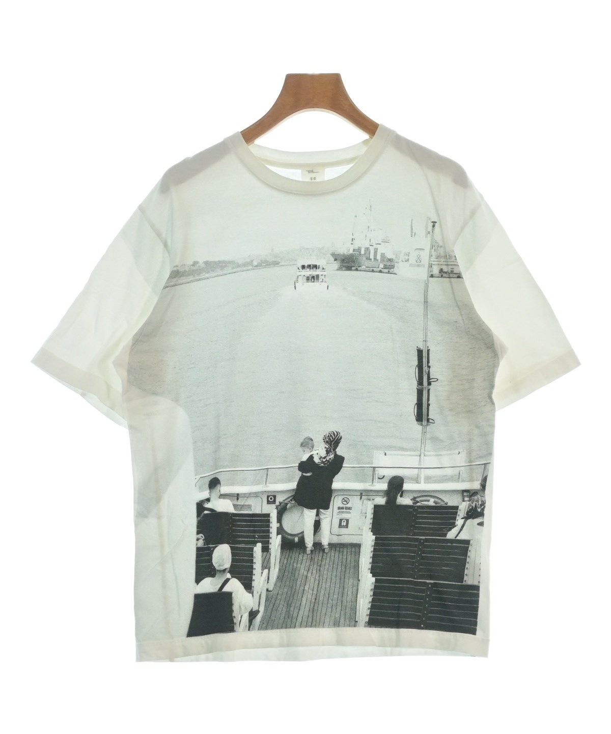 2024年美品seyaセヤ　プリント長袖カットソー白 Seya（セヤ）Tシャツ・カットソー 白 サイズ:1(S位) レディース