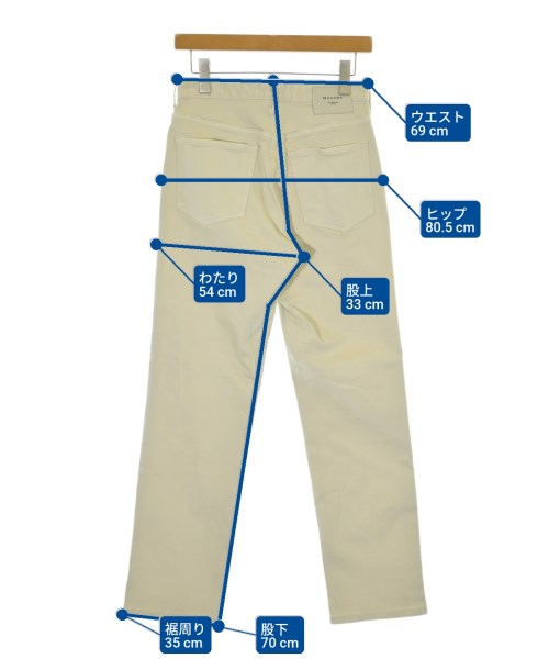 Moname（モナーム）デニムパンツ 白 サイズ:24(S位) レディース/2200677879048