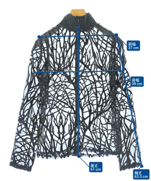 Lautashi（ラウタシー）ブラウス 黒 サイズ:1(S位) レディース/2200625716074