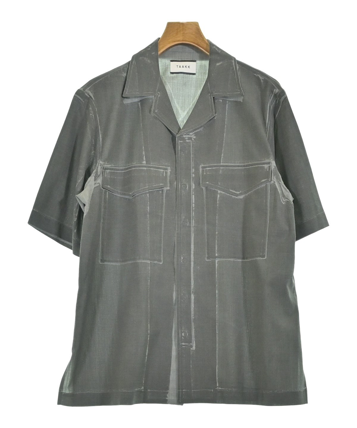 Taakk（ターク）カジュアルシャツ グレー サイズ:3(L位) メンズ