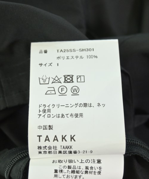 Taakk（ターク）ブラウス 黒 サイズ:1(S位) レディース/2200715710012