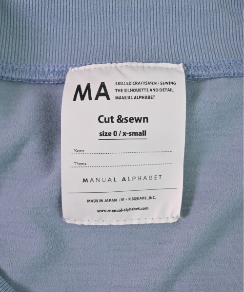 Manual Alphabet（マニュアルアルファベット）Tシャツ・カットソー 青 サイズ:0(XS位) メンズ/2200463355183