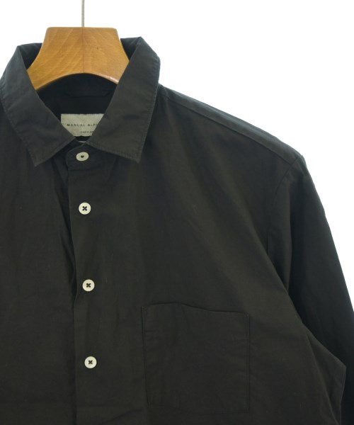 Manual Alphabet（マニュアルアルファベット）カジュアルシャツ 黒 サイズ:0(XS位) メンズ/2200558769093