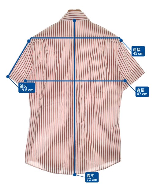 Manual Alphabet（マニュアルアルファベット）カジュアルシャツ 赤 サイズ:2(M位) メンズ/2200619294137