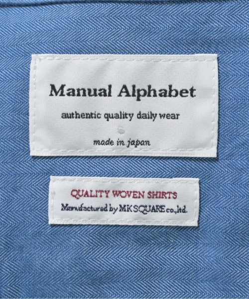 Manual Alphabet（マニュアルアルファベット）カジュアルシャツ 青 サイズ:1(S位) メンズ/2200660460024