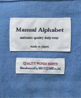 Manual Alphabet（マニュアルアルファベット）カジュアルシャツ 青 サイズ:1(S位) メンズ/2200660460024