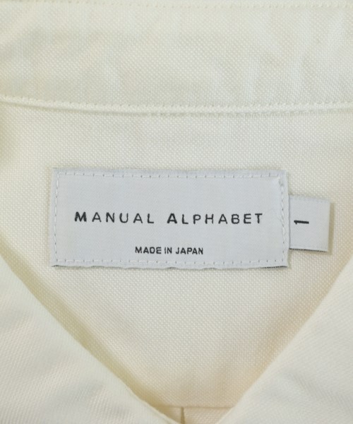 Manual Alphabet（マニュアルアルファベット）カジュアルシャツ 白 サイズ:1(S位) メンズ/2200712709057