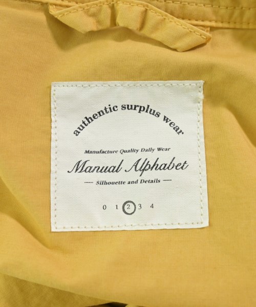Manual Alphabet（マニュアルアルファベット）ステンカラーコート 黄 サイズ:2(M位) メンズ/2200660895178