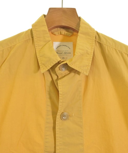 Manual Alphabet（マニュアルアルファベット）ステンカラーコート 黄 サイズ:2(M位) メンズ/2200660895178