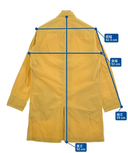 Manual Alphabet（マニュアルアルファベット）ステンカラーコート 黄 サイズ:2(M位) メンズ/2200660895178