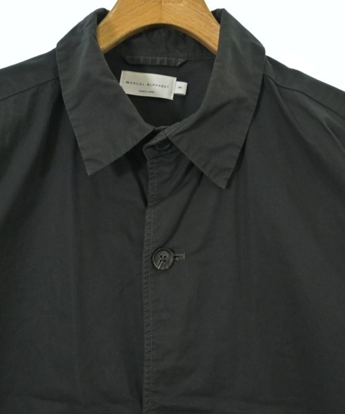 Manual Alphabet（マニュアルアルファベット）ステンカラーコート 黒 サイズ:3(L位) メンズ/2200665724176
