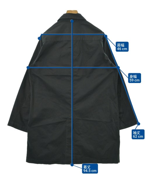 Manual Alphabet（マニュアルアルファベット）ステンカラーコート 黒 サイズ:3(L位) メンズ/2200665724176