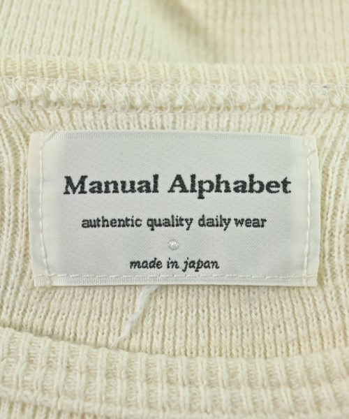 Manual Alphabet（マニュアルアルファベット）Tシャツ・カットソー 白 サイズ:1(S位) メンズ/2200666133311