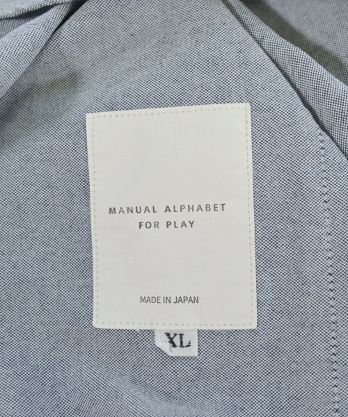 Manual Alphabet（マニュアルアルファベット）カジュアルシャツ 青 サイズ:XL メンズ/2200688453053