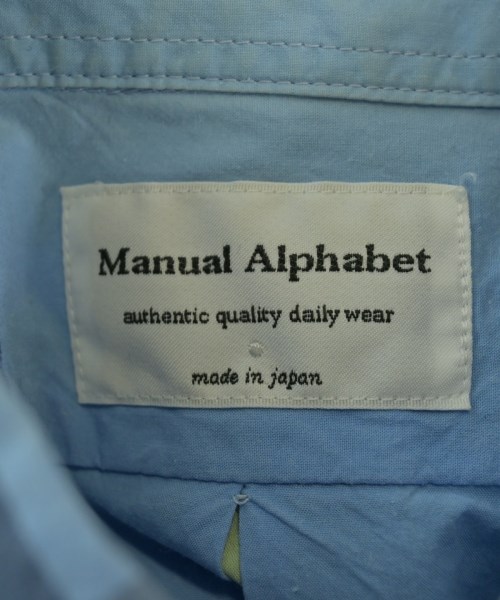 Manual Alphabet（マニュアルアルファベット）カジュアルシャツ 青 サイズ:2(M位) メンズ/2200692281048