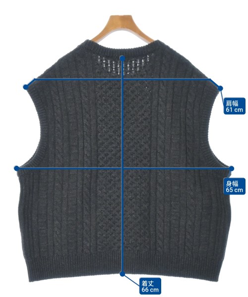 URU（ウル）ベスト 黒 サイズ:F メンズ/2200664222116