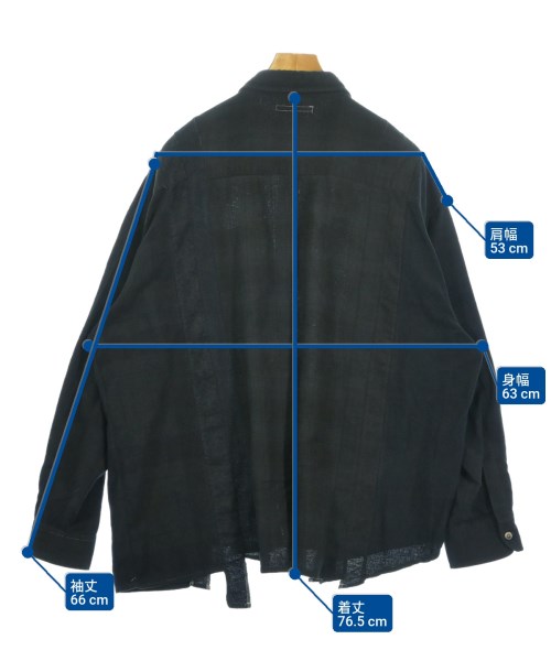 Rebuild by Needles（リビルドバイニードルス）カジュアルシャツ 黒 サイズ:F メンズ/2200621725018