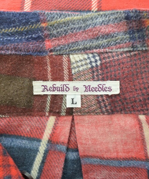 Rebuild by Needles（リビルドバイニードルス）カジュアルシャツ 赤 サイズ:L メンズ/2200663357314
