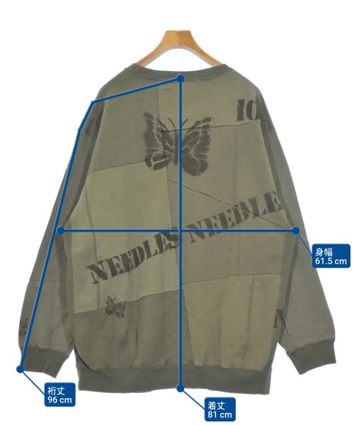 Rebuild by Needles（リビルドバイニードルス）スウェット カーキ サイズ:XL メンズ/2200680965110