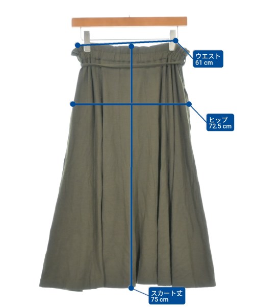 LOISIR（ロワジール）ロング・マキシ丈スカート カーキ サイズ:38(M位) レディース/2200627501180