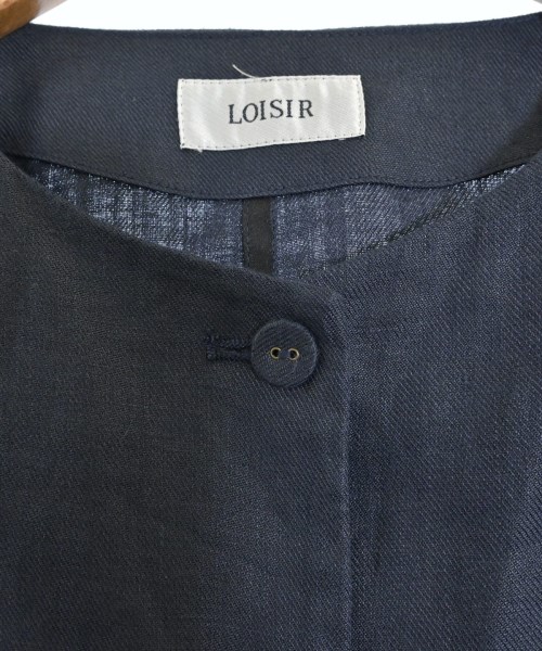 LOISIR（ロワジール）ノーカラージャケット 紺 サイズ:F レディース/2200615471037