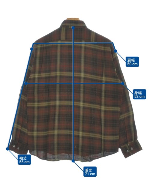 TOWNCRAFT（タウンクラフト）カジュアルシャツ 茶 サイズ:M メンズ/2200626213107