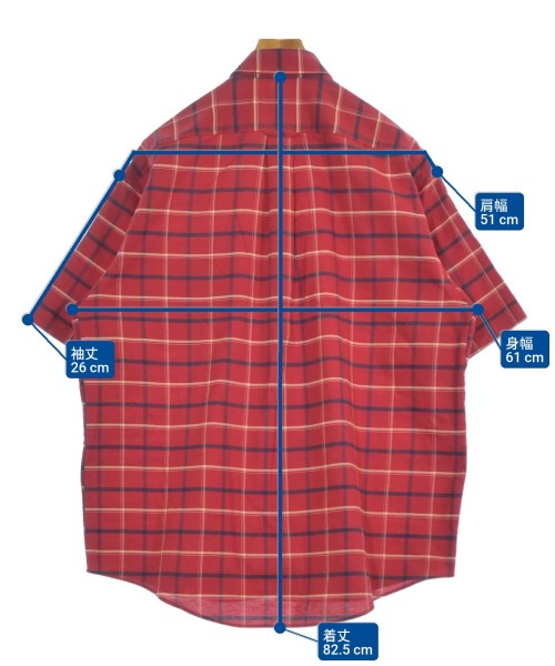 TOWNCRAFT（タウンクラフト）カジュアルシャツ 赤 サイズ:L メンズ/2200632017058