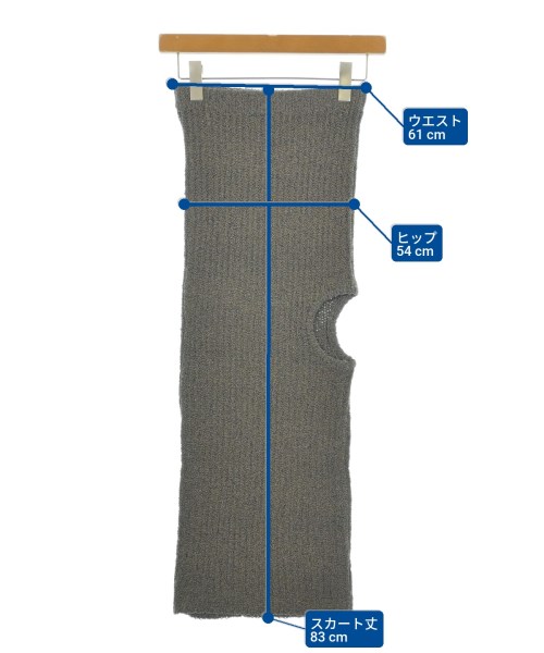 LEINWANDE（ラインヴァンド）ロング・マキシ丈スカート グレー サイズ:F レディース/2200638314014