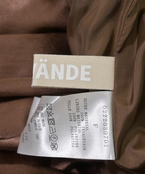 LEINWANDE（ラインヴァンド）ロング・マキシ丈スカート 茶 サイズ:F レディース/2200638314694