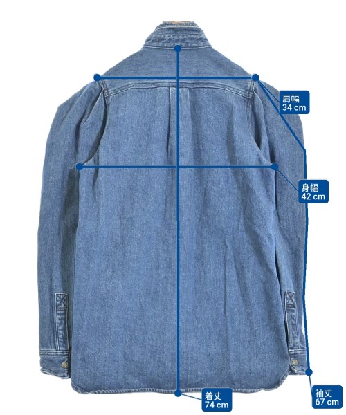 LEINWANDE（ラインヴァンド）カジュアルシャツ 青 サイズ:F レディース/2200646928272