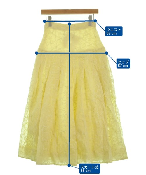Merlette（マーレット）ロング・マキシ丈スカート 黄 サイズ:-(M位) レディース/2200631173557