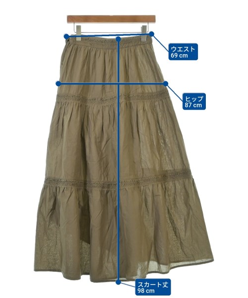Merlette（マーレット）ロング・マキシ丈スカート 茶 サイズ:-(M位) レディース/2200631186571