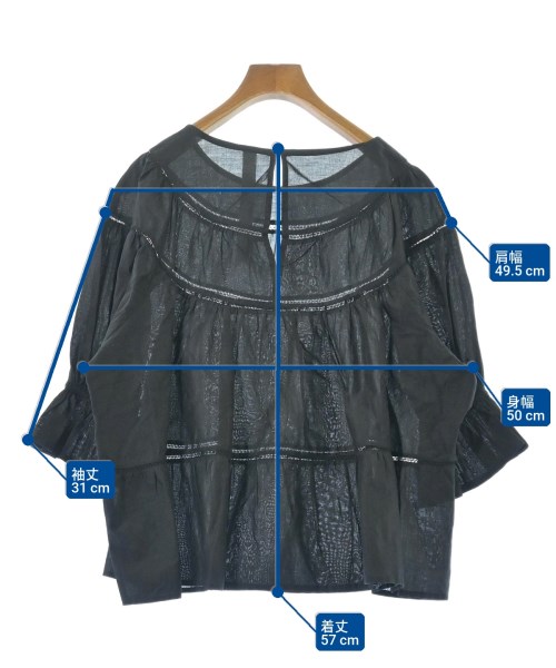 Merlette（マーレット）ブラウス 黒 サイズ:XS レディース/2200638505214